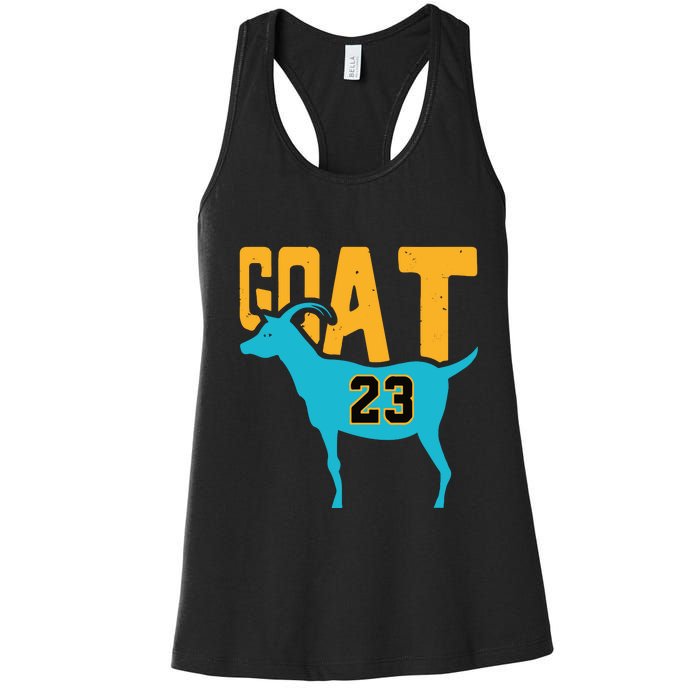 Goat 23 Air Retro Aqua 5s Matching Women's Racerback Tank