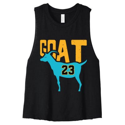 Goat 23 Air Retro Aqua 5s Matching Women's Racerback Cropped Tank