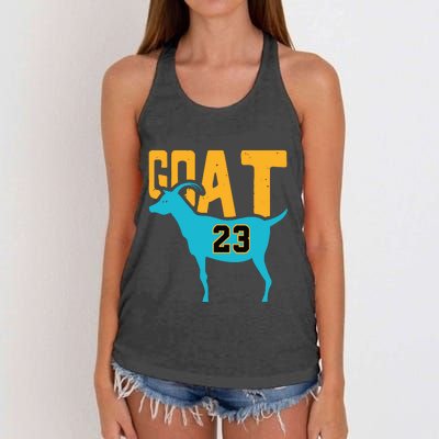 Goat 23 Air Retro Aqua 5s Matching Women's Knotted Racerback Tank