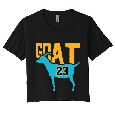 Goat 23 Air Retro Aqua 5s Matching Women's Crop Top Tee