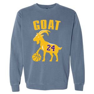 Goat 24 Cute Funny Basketball Garment-Dyed Sweatshirt