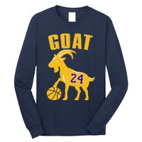 Goat 24 Cute Funny Basketball Long Sleeve Shirt