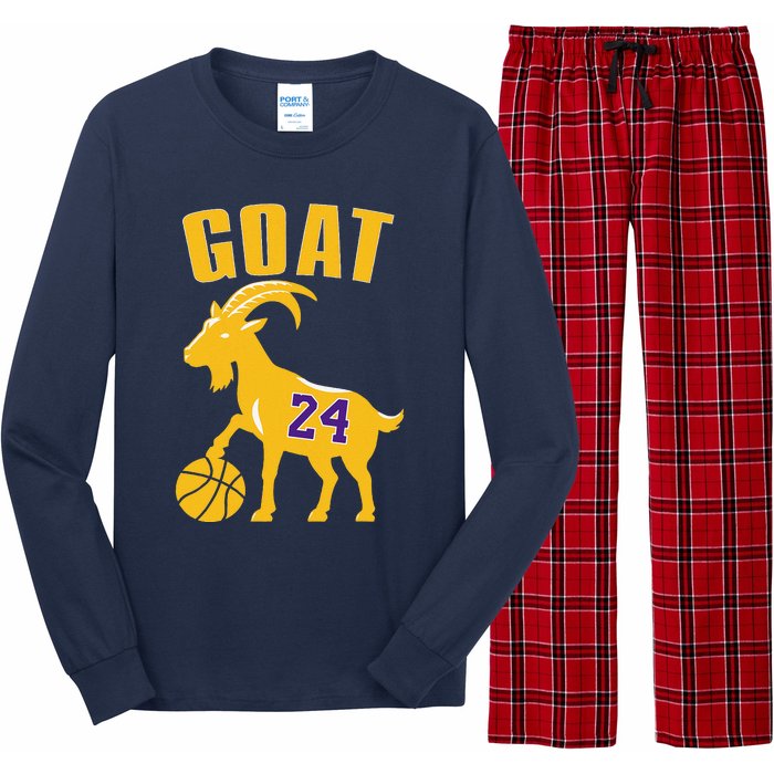 Goat 24 Cute Funny Basketball Long Sleeve Pajama Set