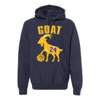 Goat 24 Cute Funny Basketball Premium Hoodie