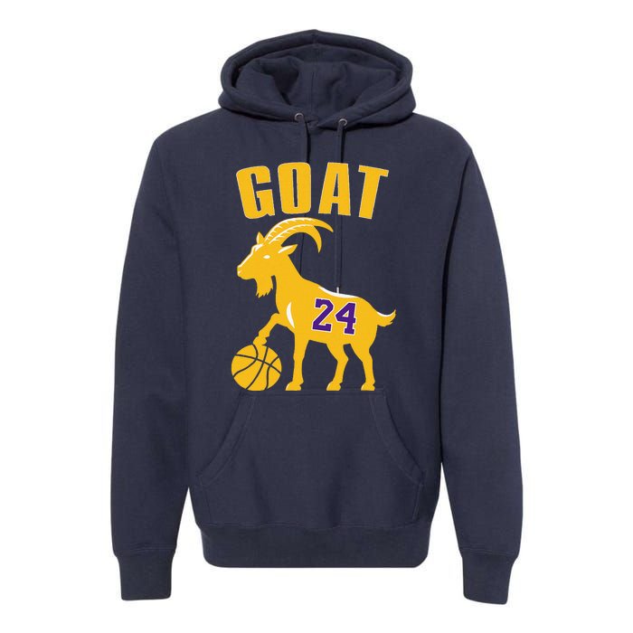 Goat 24 Cute Funny Basketball Premium Hoodie