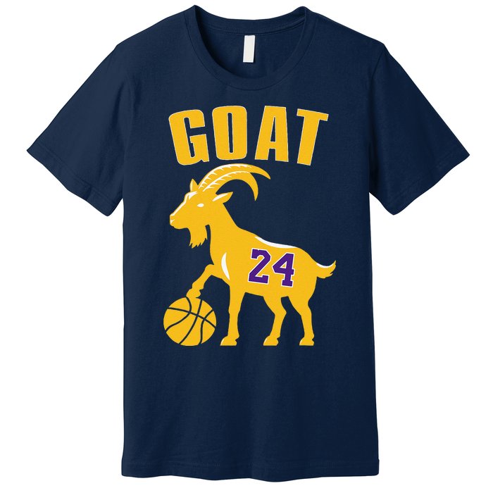 Goat 24 Cute Funny Basketball Premium T-Shirt