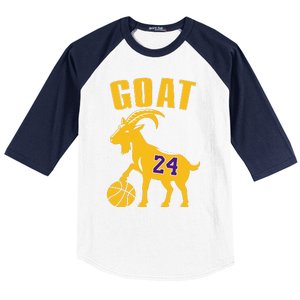 Goat 24 Cute Funny Basketball Baseball Sleeve Shirt