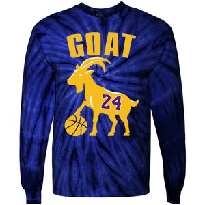 Goat 24 Cute Funny Basketball Tie-Dye Long Sleeve Shirt