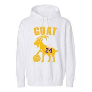 Goat 24 Cute Funny Basketball Garment-Dyed Fleece Hoodie