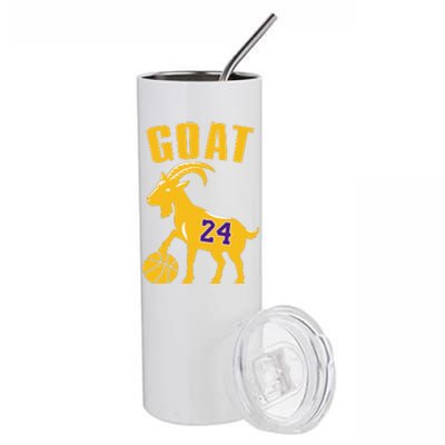 Goat 24 Cute Funny Basketball Stainless Steel Tumbler