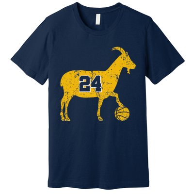 Goat 24 Cute Funny La Basketball Premium T-Shirt