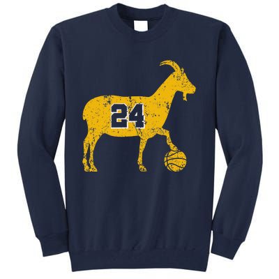 Goat 24 Cute Funny La Basketball Tall Sweatshirt