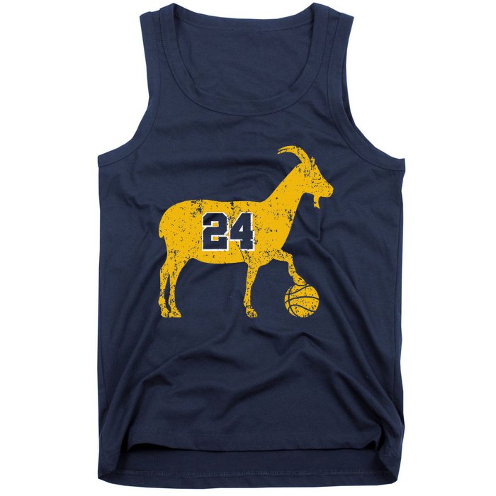 Goat 24 Cute Funny La Basketball Tank Top