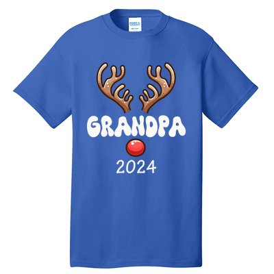 Grandpa 2024 Christmas Reindeer Proud Family Costume Parties Gift Tall T-Shirt