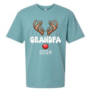 Grandpa 2024 Christmas Reindeer Proud Family Costume Parties Gift Sueded Cloud Jersey T-Shirt