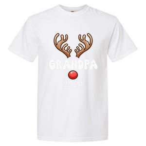 Grandpa 2024 Christmas Reindeer Proud Family Costume Parties Gift Garment-Dyed Heavyweight T-Shirt