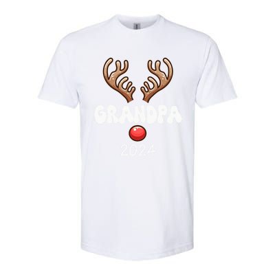 Grandpa 2024 Christmas Reindeer Proud Family Costume Parties Gift Softstyle CVC T-Shirt