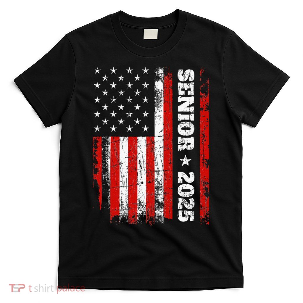 Graduation 2025 Design With Us Flag Senior Class 2025 T-Shirt