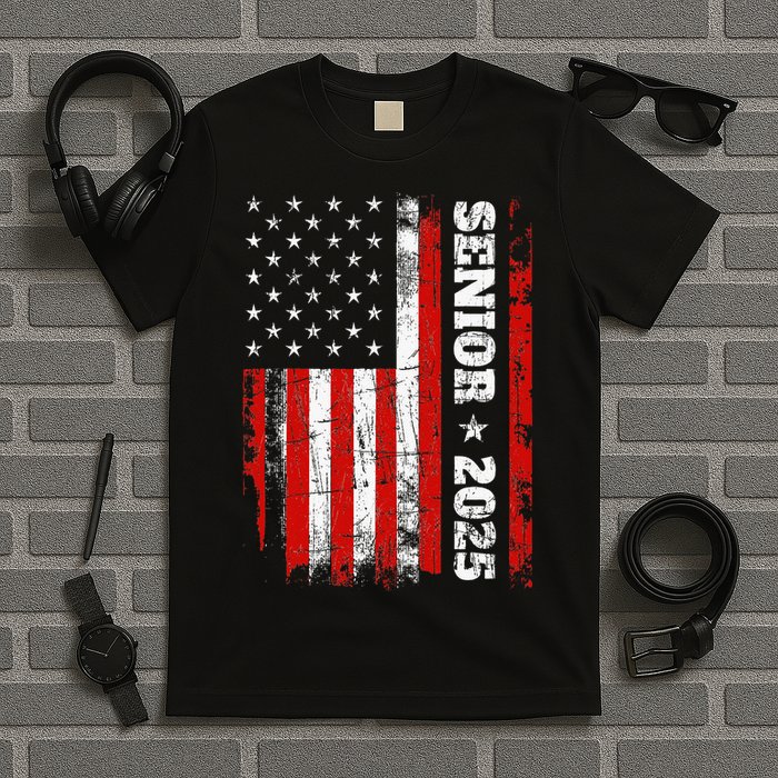 Graduation 2025 Design With Us Flag Senior Class 2025 T-Shirt