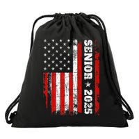 Graduation 2025 Design With Us Flag Senior Class 2025 Drawstring Bag