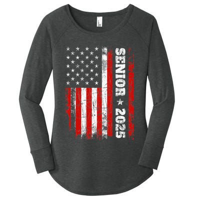 Graduation 2025 Design With Us Flag Senior Class 2025 Women's Perfect Tri Tunic Long Sleeve Shirt