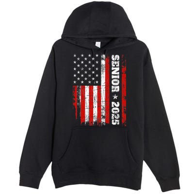 Graduation 2025 Design With Us Flag Senior Class 2025 Premium Pullover Hoodie