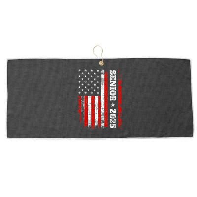 Graduation 2025 Design With Us Flag Senior Class 2025 Large Microfiber Waffle Golf Towel