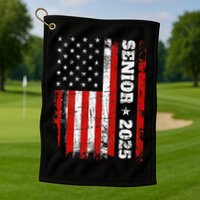 Graduation 2025 Design With Us Flag Senior Class 2025 Golf Towel