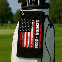 Graduation 2025 Design With Us Flag Senior Class 2025 Golf Towel