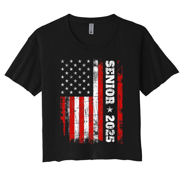 Graduation 2025 Design With Us Flag Senior Class 2025 Crop Top