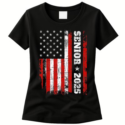 Graduation 2025 Design With Us Flag Senior Class 2025 Womens T-Shirt