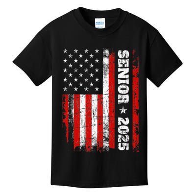 Graduation 2025 Design With Us Flag Senior Class 2025 Kids T-Shirt