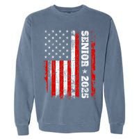 Graduation 2025 Design With Us Flag Senior Class 2025 Garment-Dyed Sweatshirt
