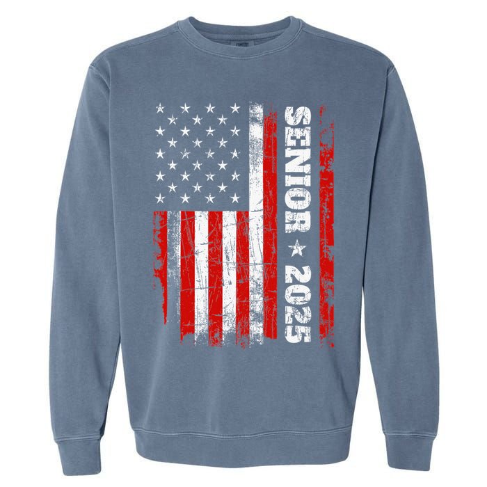 Graduation 2025 Design With Us Flag Senior Class 2025 Garment-Dyed Sweatshirt