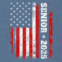 Graduation 2025 Design With Us Flag Senior Class 2025 Garment-Dyed Sweatshirt