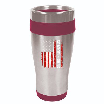 Graduation 2025 Design With Us Flag Senior Class 2025 16oz Travel Tumbler
