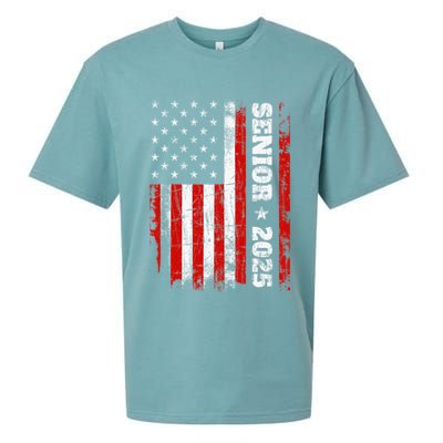 Graduation 2025 Design With Us Flag Senior Class 2025 Sueded Cloud Jersey T-Shirt