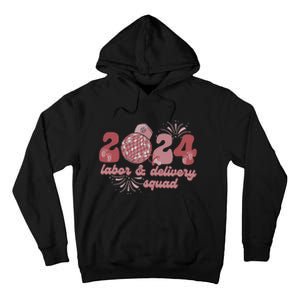 Groovy 2024 Disco Ball and Delivery Squad New Years Eve Tall Hoodie