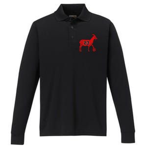 Goat 23 Funny Basketball Hoodie Performance Long Sleeve Polo