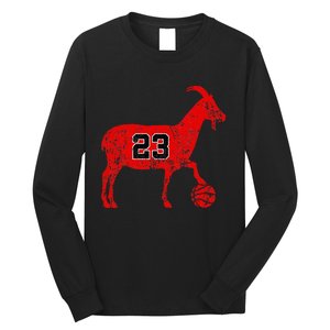 Goat 23 Funny Basketball Hoodie Long Sleeve Shirt