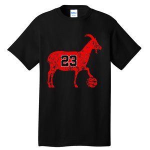 Goat 23 Funny Basketball Hoodie Tall T-Shirt