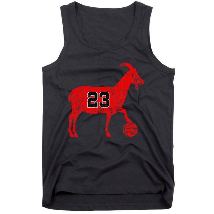 Goat 23 Funny Basketball Hoodie Tank Top