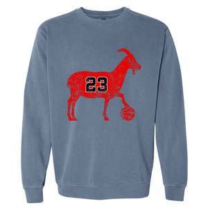 Goat 23 Funny Basketball Hoodie Garment-Dyed Sweatshirt