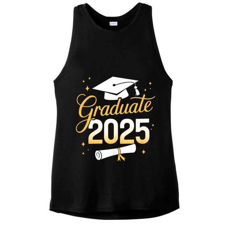 Graduate 2025 for class of 2025 graduation Ladies PosiCharge Tri-Blend Wicking Tank