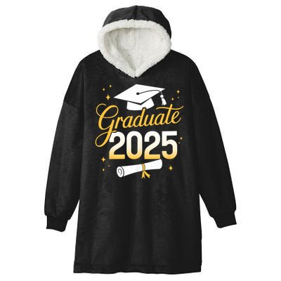 Graduate 2025 for class of 2025 graduation Hooded Wearable Blanket