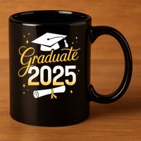 Graduate 2025 for class of 2025 graduation 11oz C Handle Ceramic Mug
