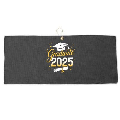 Graduate 2025 for class of 2025 graduation Large Microfiber Waffle Golf Towel