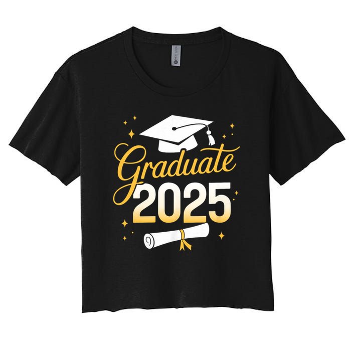 Graduate 2025 for class of 2025 graduation Women's Crop Top Tee