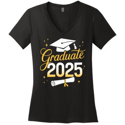 Graduate 2025 for class of 2025 graduation Women's V-Neck T-Shirt