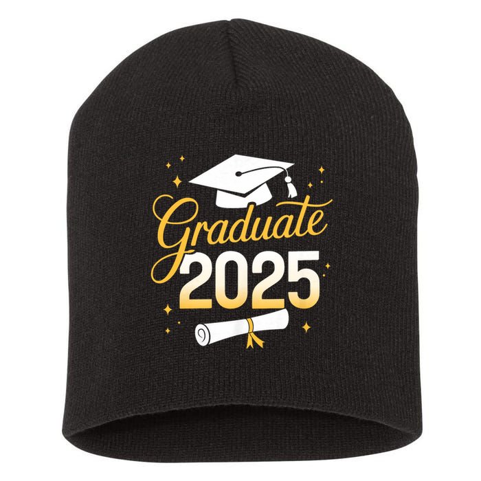 Graduate 2025 for class of 2025 graduation Short Acrylic Beanie